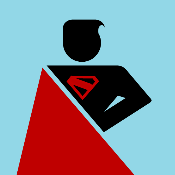 pictograma superman nerd pai