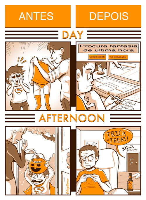 Antes e Depois - Halloween