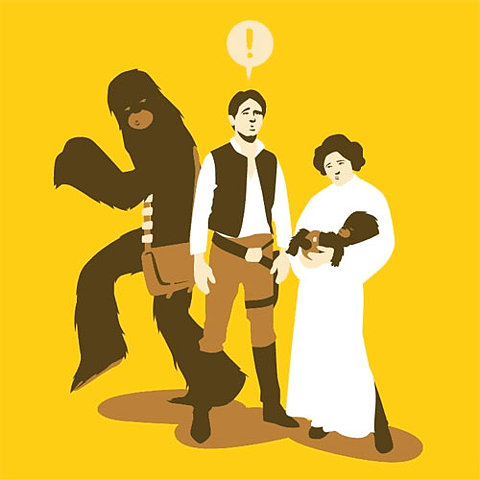 Han Solo e seu ex-amigo Chewbacca