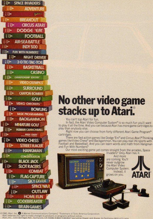 Poster - Atari com 40 cartuchos