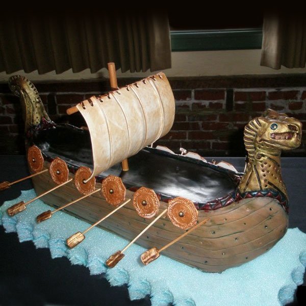 Barco Viking - bolo