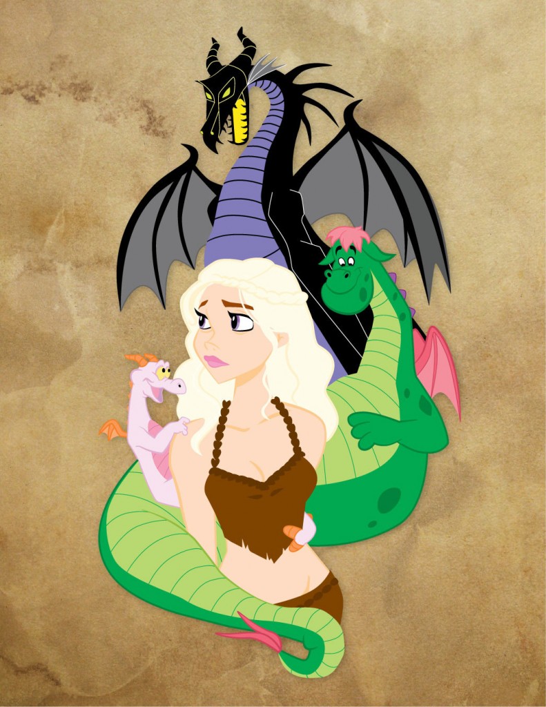 Daenerys Targaryen e seus Dragões na Disney - Game of Thrones