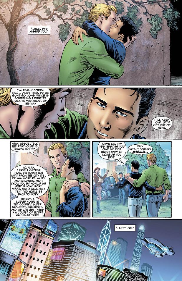 O beijo do Lanterna Verde com seu namorado homossexual