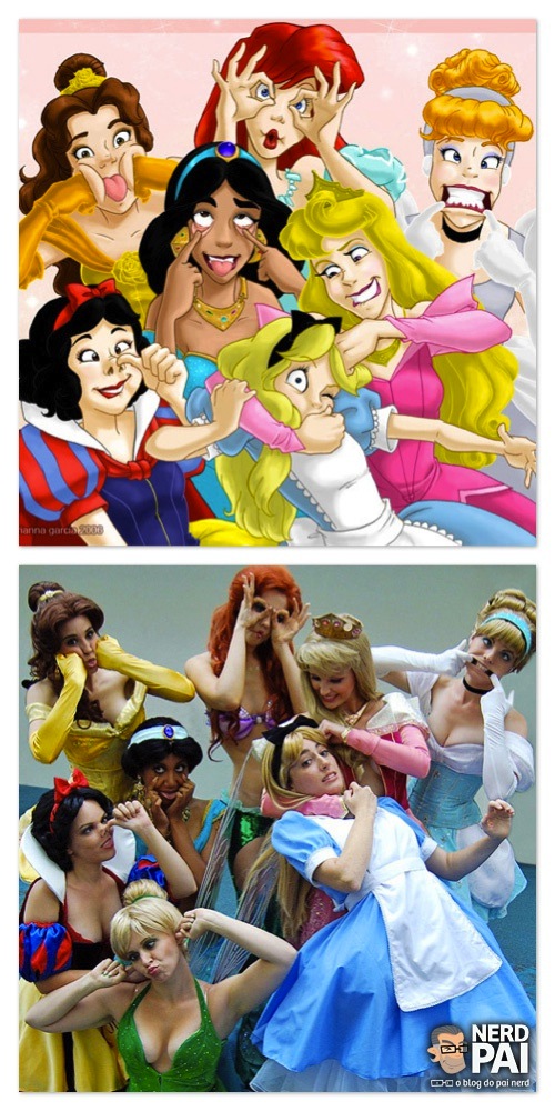 Cosplay Princesas Disney - Caretas