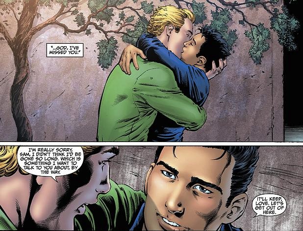 O-beijo-do-Lanterna-Verde-com-seu-namorado-homossexual