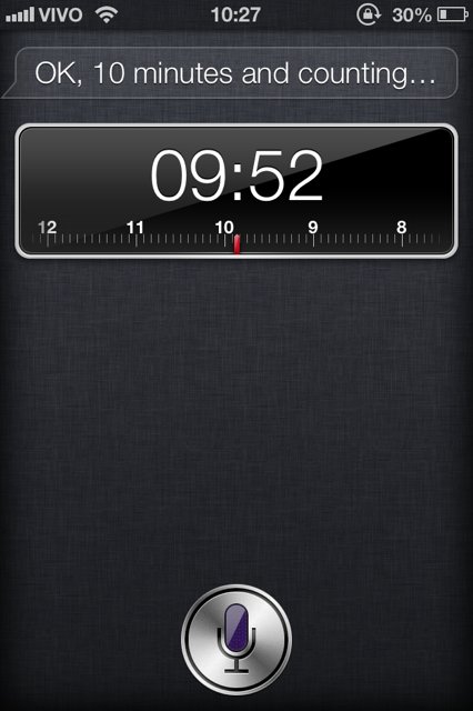 Siri timer iPhone