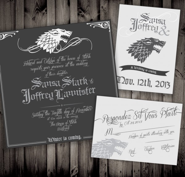 A Wedding is Coming - Convite de Casamento inspirado em Game of Thornes 03
