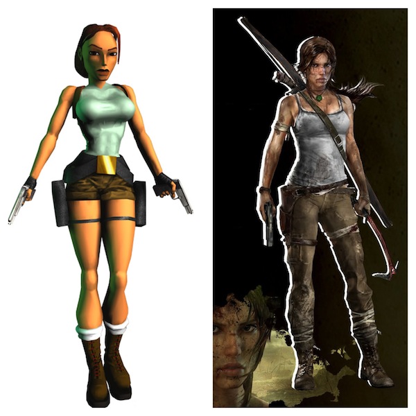 Lara Croft - Antes e Depois