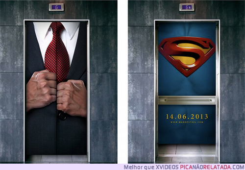 superman - propaganda elevador