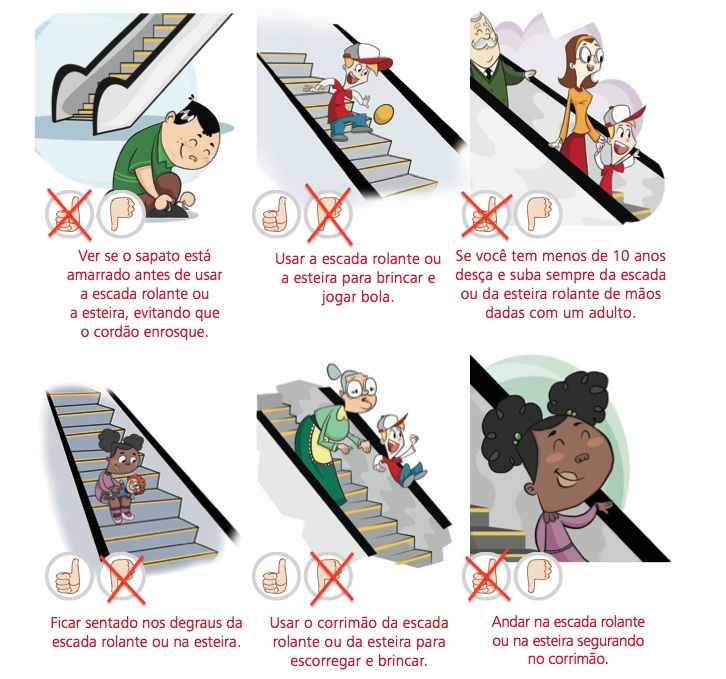 Escada rolante como usar