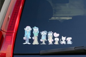 Adesivo Família Feliz Zumbi