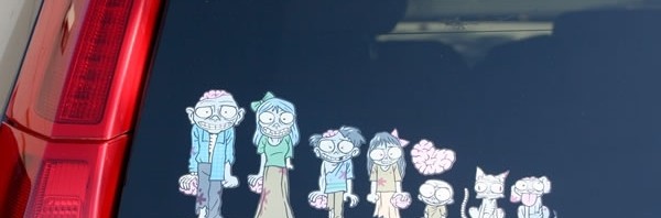 Adesivo Família Feliz Zumbi 2