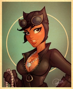 Mulher-Gato sendo gata