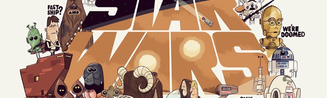 Tributo a Star Wars feito a mão - poster