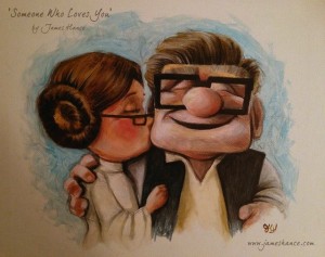 Alguém te ama Leia e Han Solo Up