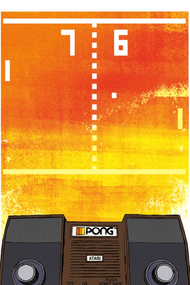 iPhone Wallpaper #6 – Videogame pong