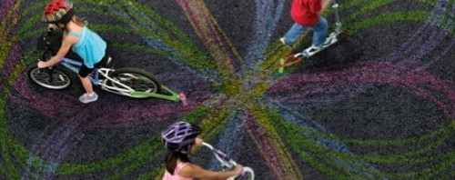 Andar de bicicleta pode ser ainda mais divertido para os Padawans com o Chalktrial