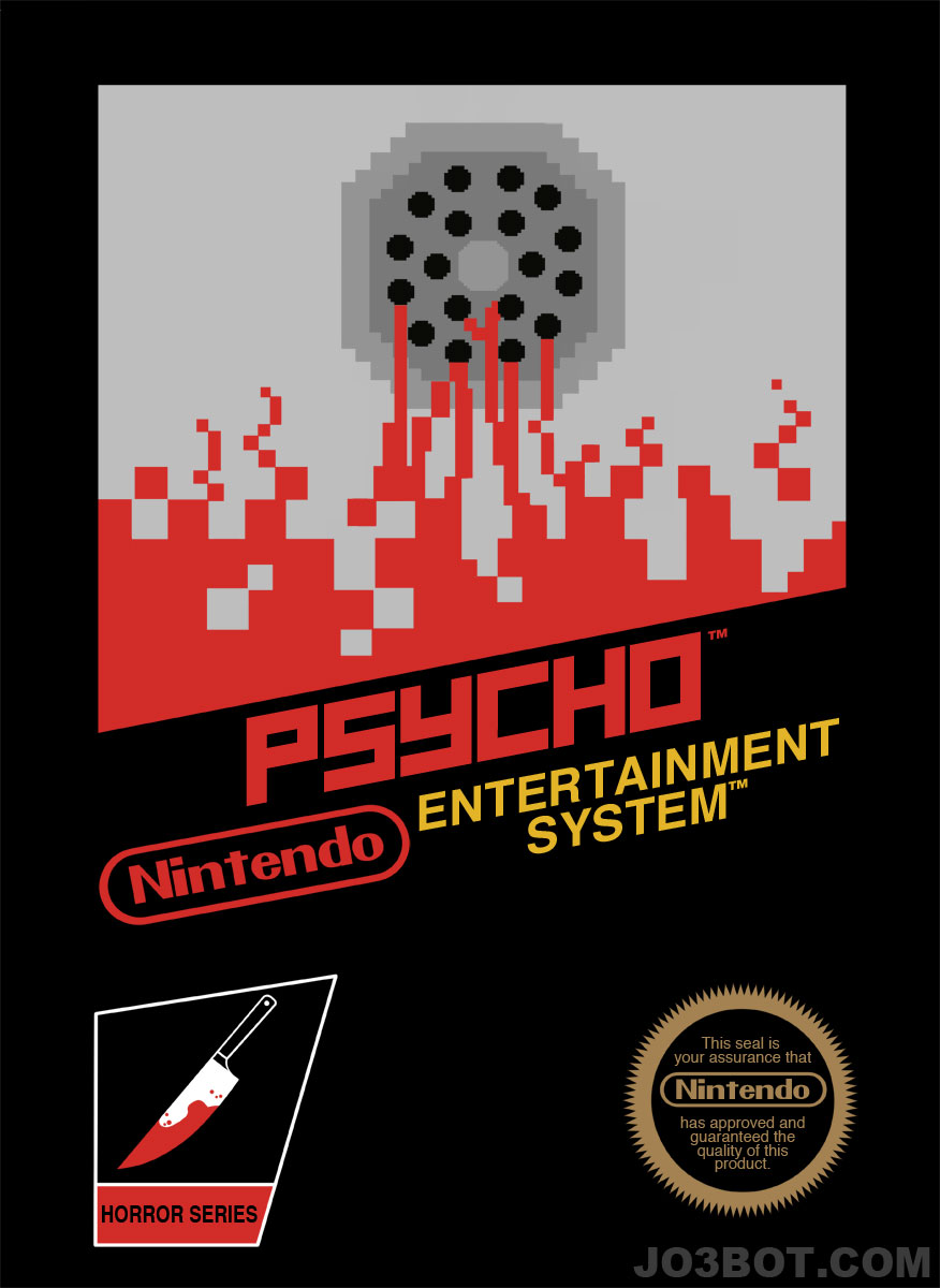 Hitchcock em 8 bits - Posters psicose