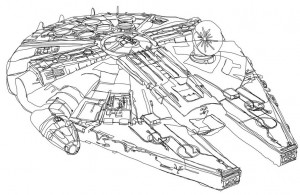 Ilustrações de Star Wars em linha contínua