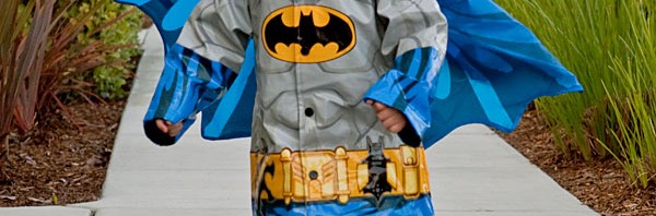 Capas de Chuva Heróicas para Crianças - Batman e superman
