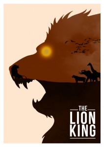 Poster Minimalistas Disney por Rowan Stocks Moore Rei Leão