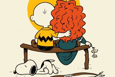 Charlie Brown & Merida garotinha ruiva