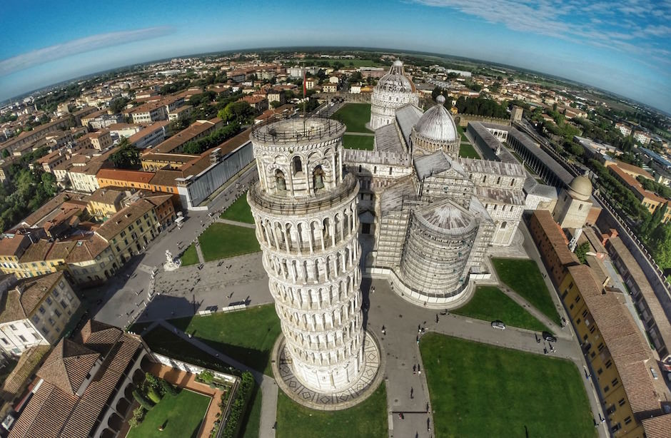 Drone pisa-tower