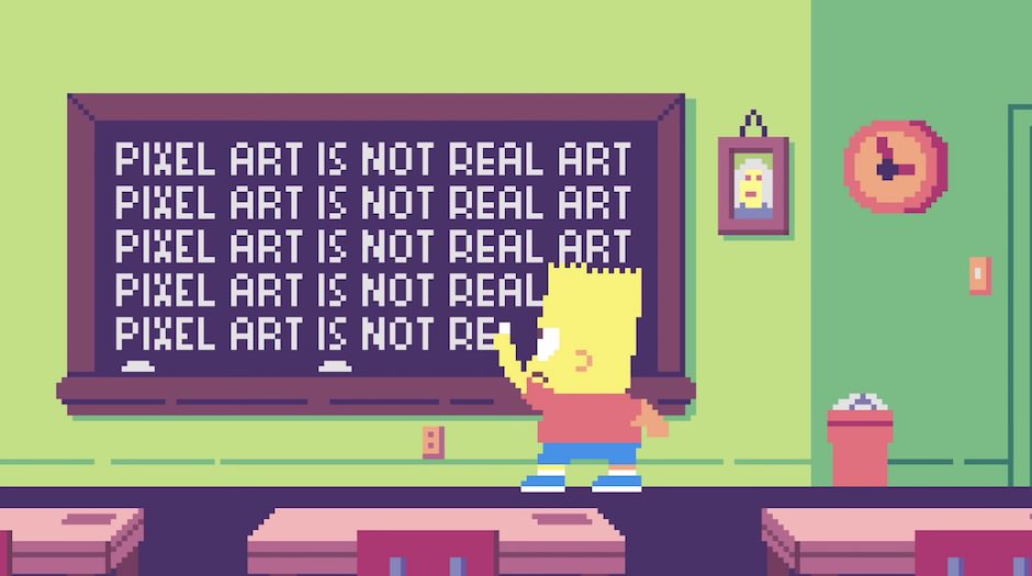 abertura simpsons pixel art