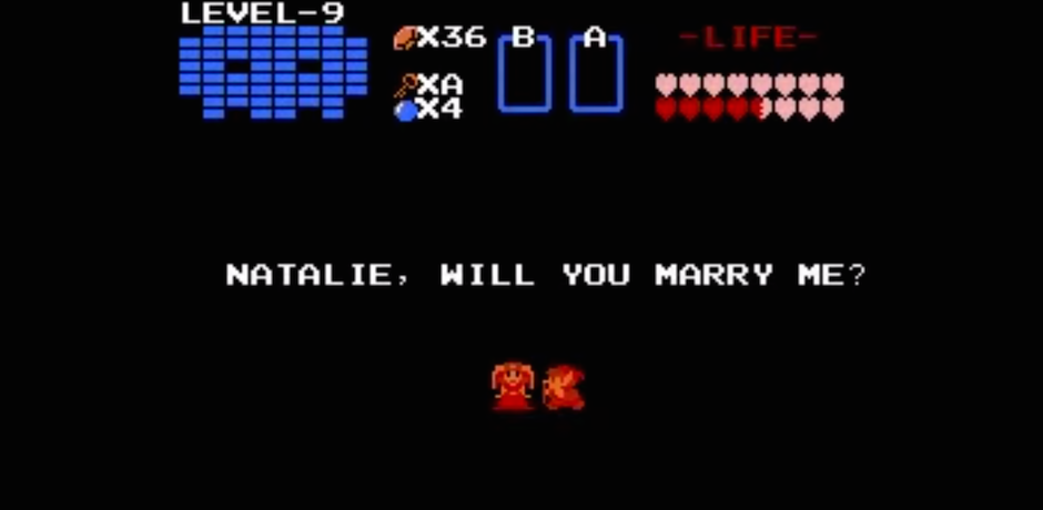 Um apaixonado alterou o jogo Legend of Zelda para pedir namorada em casamento