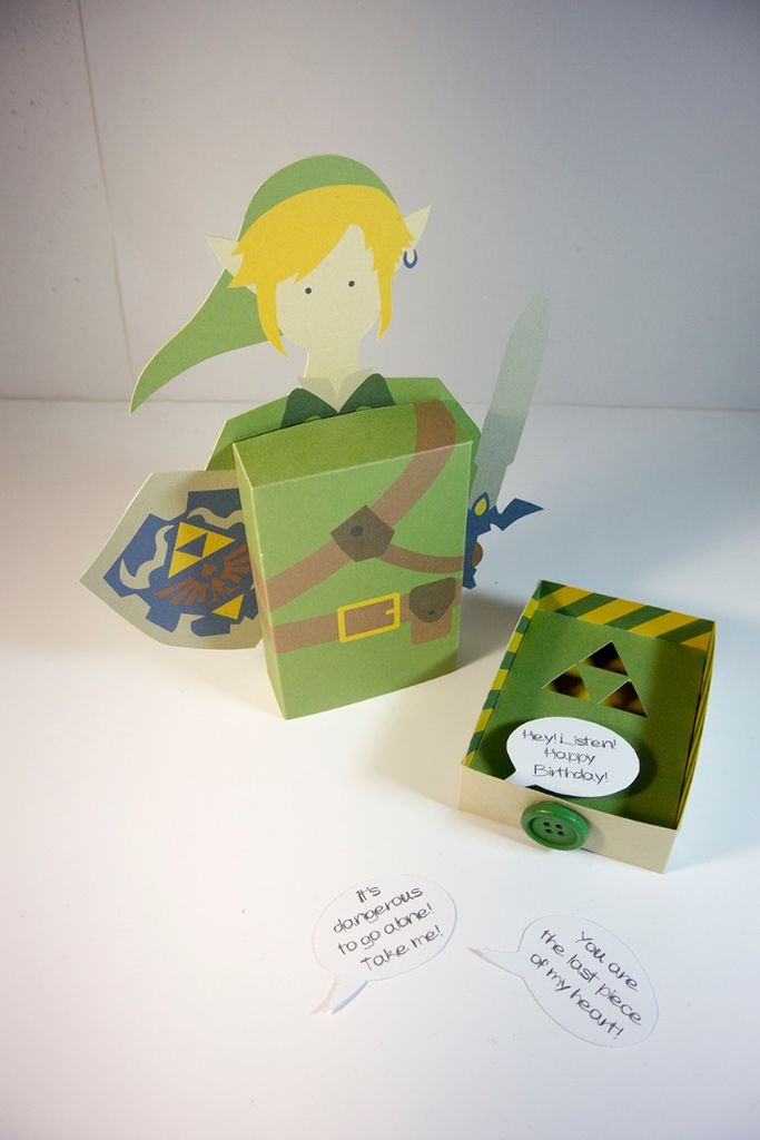 Cartão 3D Zelda - DIY 11